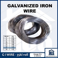 Galvanized Iron Wire GI Wire Gauge No. 16 / No. 18 (35kgs) Hot-Dipped Alambre Steel Tie Wire