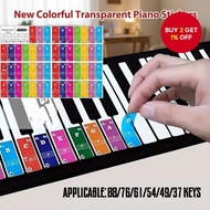 Removable Keyboard Stickers for Piano Beginners, Fits 88/76/61/54/49/37 Keys, Note Labels