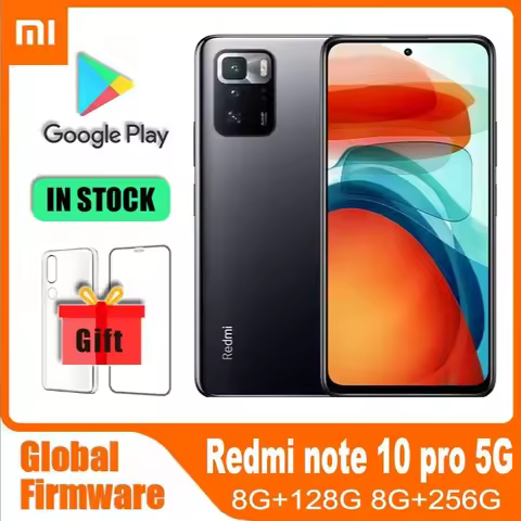 Smartphone Xiaomi Redmi Note 10 pro 5G Global firmware 6GB 128GB Dimensity 1100 android 11 Cellphone
