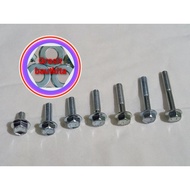 BOLT 10 M6X10 M6X15 M6X20 M6x25 M6X30 M6x35 M6x40 M6x50, LONG HAT FLANGE BOLT 1cm, 1.5cm 2cm 2.5cm 3