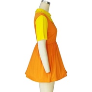 kostum Costume squid game gadis dress halloween