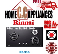 RINNAI  RB-93TG 3 Burner Built-In Hob | Schott Glass (black) Top Plate | FREE DELIVERY |