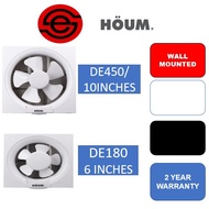 Houm DE180 6inch / DE450 10inch Dual Airflow Wall Mounted Ventilation Bedroom Living Toilet Exhaust 