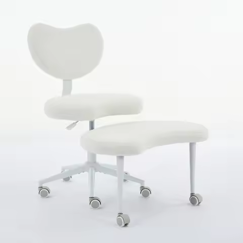 -For Chair Plus, Cross Legged Chair With Wheels, ADHD Chair, Criss Cross Desk Chair With Lumbar Supp