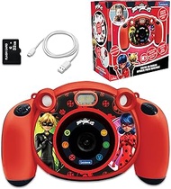 Lexibook - Miraculous Ladybug Cat Noir - 4-in-1 Kids Camera with Photo, Video, Audio and Game Functi
