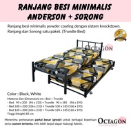 Ranjang Besi Minimalis + Sorong Anderson