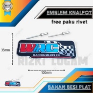 WRC RACING MUFFLER Brand exhaust Emblem Free rivet nails