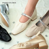 Plush Studios  Elle Pump Shoes รองเท้า ballerina pump สูง 1.5” (สายคาดหน้าเท้า)