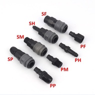 1 Pc Type C Plastic Steel Pneumatic PU Tube Connector High Pressure Coupling