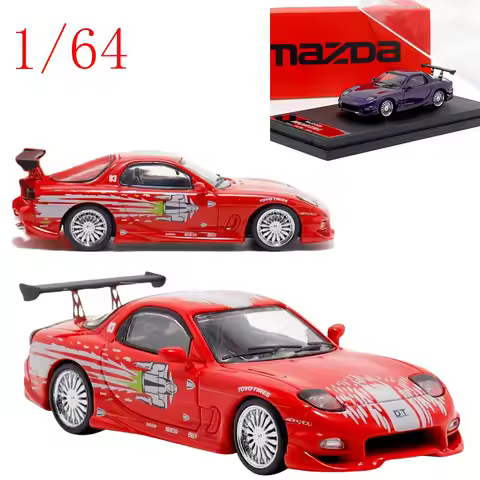 Mortal Diecast 1/64 Scale ‌Mazda RX7 Veilside Body Kit (Speed & Furious Style) Alloy Car Model Toys 