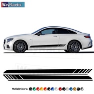 2 Pcs Carbon Fiber Vinyl Edition 1 Door Side Stripes Skirt Sticker For Mercedes Benz E Class A238 Ca