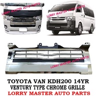 J121S02 CHROME GRILLE SALONG TOYOTA HIACE VAN KDH200 14YR VENTURY TYPE