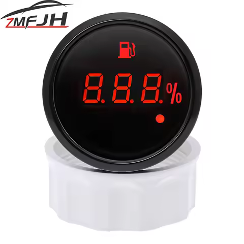 2 "52MM Fuel Level Gauge 0-190 ohm 240-33ohm With Alarm Light Oil Tank Indicator Meter Oil Tank Gaug