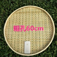 ST-🌊Bamboo Products Household round Winnowing Fan Non-Porous Bamboo Sieve Handmade Bamboo Products Bamboo Plaque Drying