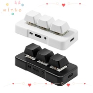 WINTE Keyboard, Mini 3-key Customized Keyboards, Portable MK321U MK321G MK321BT USB+BT Dual-mode Bla