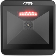 Eyoyo HandsFree 2D QR Barcode Scanner Omnidirectional Desktop Automatic 1D Barcode Reader Big Scan W