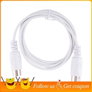 5 Pin MIDI DIN PLUG Extension Cable Male to Male /9.8FT White