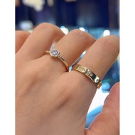 APM Monaco é clat Ring Female Golden Yellow Personality Shining Simple Circle Bracelet Ladies Men Li