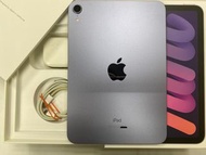 可當全新 iPad mini 6 WiFi 64GB 紫色 完全無花 香港行貨 保養到2024年11月24號 充電次數142 電池最大容量100% Box Set 不議價 可預約到門市睇機
