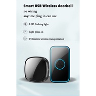 ★SG Warranty★2024 Version★CACAZI USB Wireless Doorbell Waterproof 110db 60 Chimes 300M Range Intelligent Door Bell