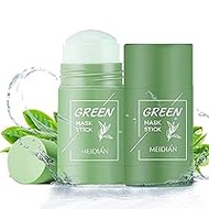 Green Mask Stick, Green Tea Clay Mask, Green Tea Mask Pen, Deep Cleansing for Oil Control, Blackheads Removal, Moisturises and Controls the Oil, Regulates Water for All Skin Types