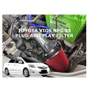 Toyota vios ncp93 2007  to 2013 2.5inch pipe plug and play engine filter Open Pod Filter Ram Pipe An