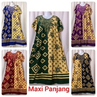 MM2(Size 2XL)(Maxi Panjang)(Marissa) Baju Tidur Batikn  Baju Batik  Batik Maxi Night Dress  Cotton I