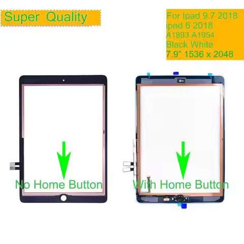 10Pcs/Lot For iPad 9.7 2018 A1893 A1954 Digitizer Front Outer Glass Panel For iPad 6 2018 Touch Scre