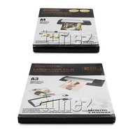Biosystem 100 Sheets A3 or A4 Laminating Pouches 100 MicronX2 Glossy Laminate Film Clear