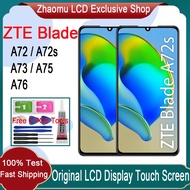Original ZTE Blade A72 A72s A73 A75 A76 4G 5G LCD Display Touch Screen With Frame Replacement