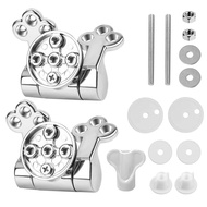 Toilet Seat Hinges Replacement Spare Parts Accessories Parts Toilet Lid Hinges with Soft-Close Mecha