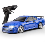 LDRC 1899 RTR 1/18 2.4G RWD RC Car Drift GTR R34 Gyro LED Light On-Road Full Proportional Alloy Body
