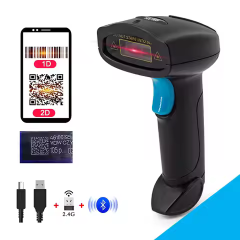 Portable U2 wired 2D U2W 2D Wireless Barcode Scanner Reader U2B Handheld Bluetooth QR Code Scanner 1