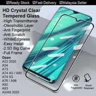 Oppo A95 A92 A91 A74 4G 5G A53 A54 Reno 2 3 Pro 4 5 5F HD Clear Tempered Glass Anti Finger Golden Ar