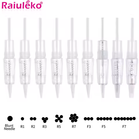 10P Screw Cartridge Tattoo Needles for 1D 1R 2R 3R 3F 5R 5F 7R 7F Micropigmentation Tattoo Device Ma