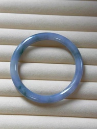 52+ 天然緬甸A玉 翡翠 藍紫 莫奈花園美人條 手鐲 手鈪 bangle 小叮噹 有紋裂 不是瑪瑙
