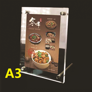 A3/A4/A5 Size Clear Acrylic Certificate Photo Frame Wedding Photo Frame Menu Frame