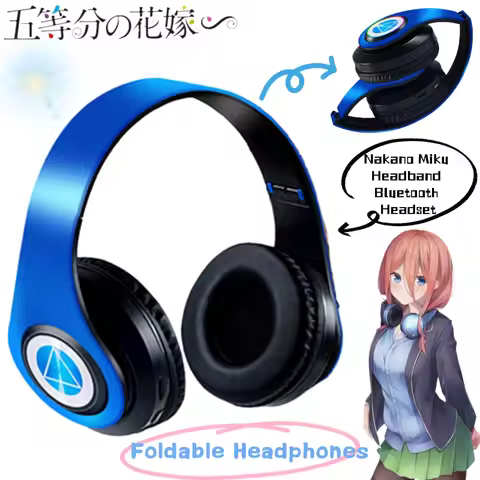 The Quintessential Quintuplets Nakano Miku Cartoon Creative Foldable Headphones Anime Personalized H