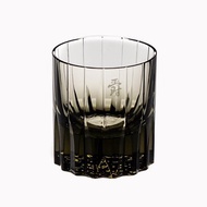 205cc【日式風格切子】4色 (1個書法字) 星芒無鉛水晶威士忌杯