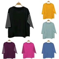 Women's OVERSIZE T-SHIRTS PLAIN 3/4 HANDS