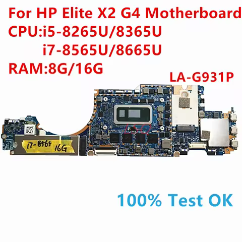 LA-G931P Laptop Motherboard For HP Elite x2 G4 EPM20 L67395-601 L67389-601 Mainboard with CPU i5 i7 