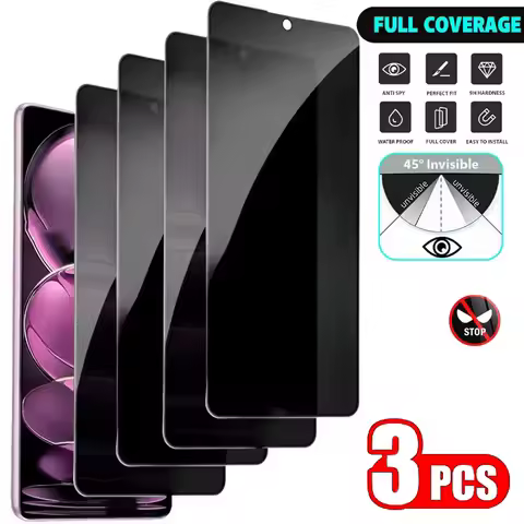 3Pcs Privacy Glass For Samsung Galaxy A41 A51 M10 M10S M20 M30 M30S M40 F02S F04 F05 F12 F13 F14 F22