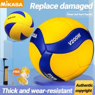 [Free accessories]Mikasa VolleyBall v200w Bola Tampar Size 5 Soft PU FIVB Official Original Mikasa MVA200 bola volleyball 排球比赛球