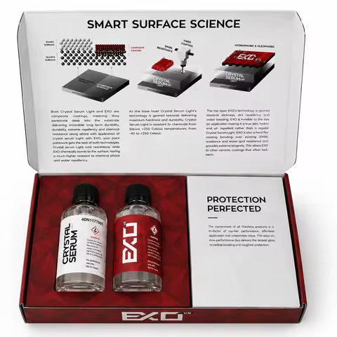 Crystal Serum Light + EXO V5 Kit – Two-Layer Ceramic Coating, Extreme Gloss, Hydrophobic & UV Resist