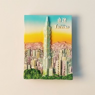 China Taiwan Taipei 101 Building Tourist Souvenirs Three-Dimensional Painted Landmarks Building Magn