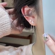 CC ACC Silver Flower Earrings with Holes, Minimalist Design, Perfect for Daily Gift Q266