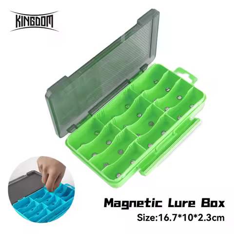 Kingdom DIY Portable Fishing Bait Storage Box Magnetic Lure Hook Organizer Fishing Tool Accessories
