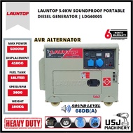LAUNTOP 5.0kW 418cc Soundproof Portable Diesel Generator LDG6000S | 6 Months Warranty