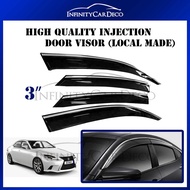 High Quality Injection Stainless Steel Chrome Lining Car Door Visor (Local Made) - 3‘’ For Lexus IS 