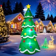 [AbabixaMY] 7 ft Inflatable Christmas Tree Light up Xmas Tree Luminous Toy Christmas Inflatables wit